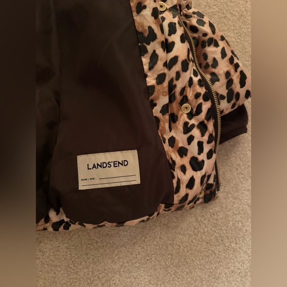Lands' End Kids Puffer Coat in Leopard Print - Picture 12 of 14